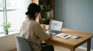 Persona analizando opciones de depósito mínimo en casas de apuestas españolas
