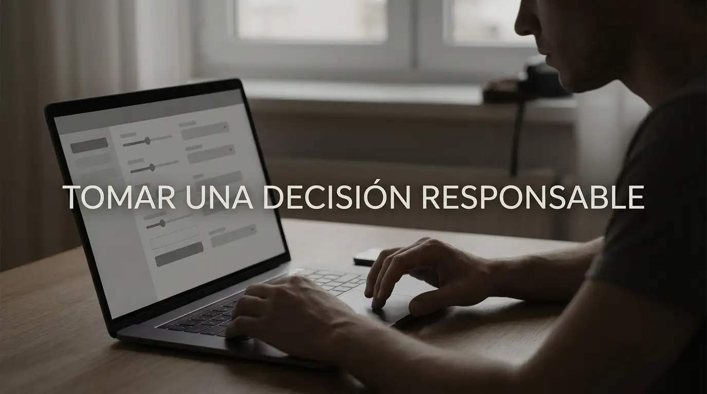 Usuario configurando límites de juego responsable en plataforma de apuestas