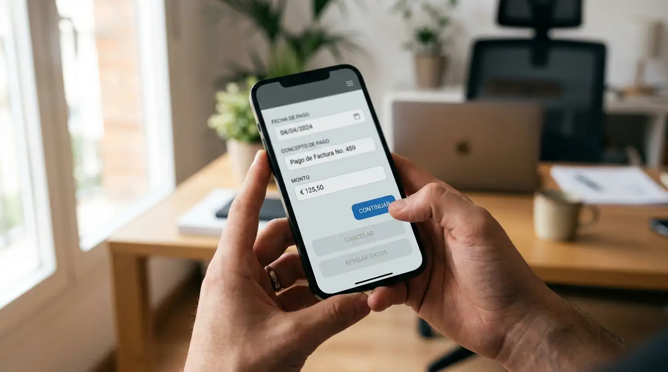 Proceso de depósito con Google Pay en dispositivo móvil