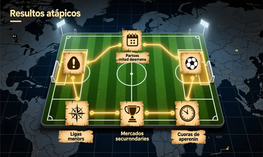 Mapa de oportunidades de valor en apuestas: resultados at&iacute;picos, ligas menores, mercados secundarios