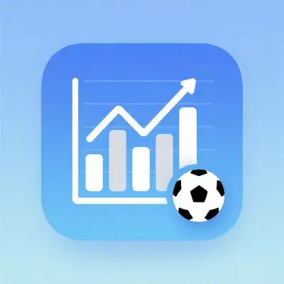 Icono de estadísticas y análisis futbolístico