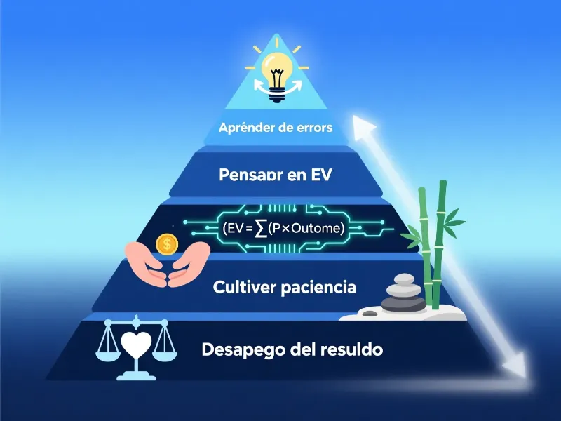 Pir&aacute;mide de los cinco pilares de la mentalidad profesional del apostador