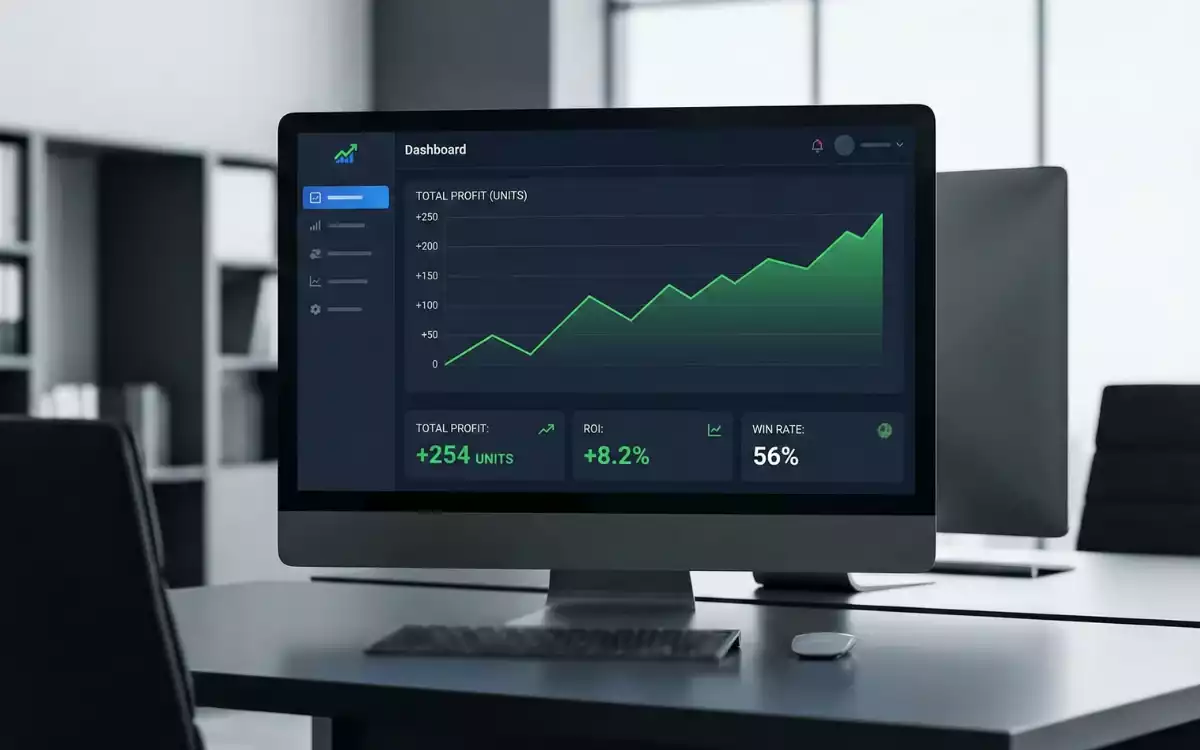 Panel de resultados mostrando rendimiento en unidades con gr&aacute;ficos